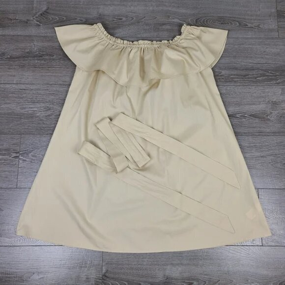 Cupshe Marlene Ruffle Off The Shoulder Tie Waist Dress Size Large - Picture 13 of 17